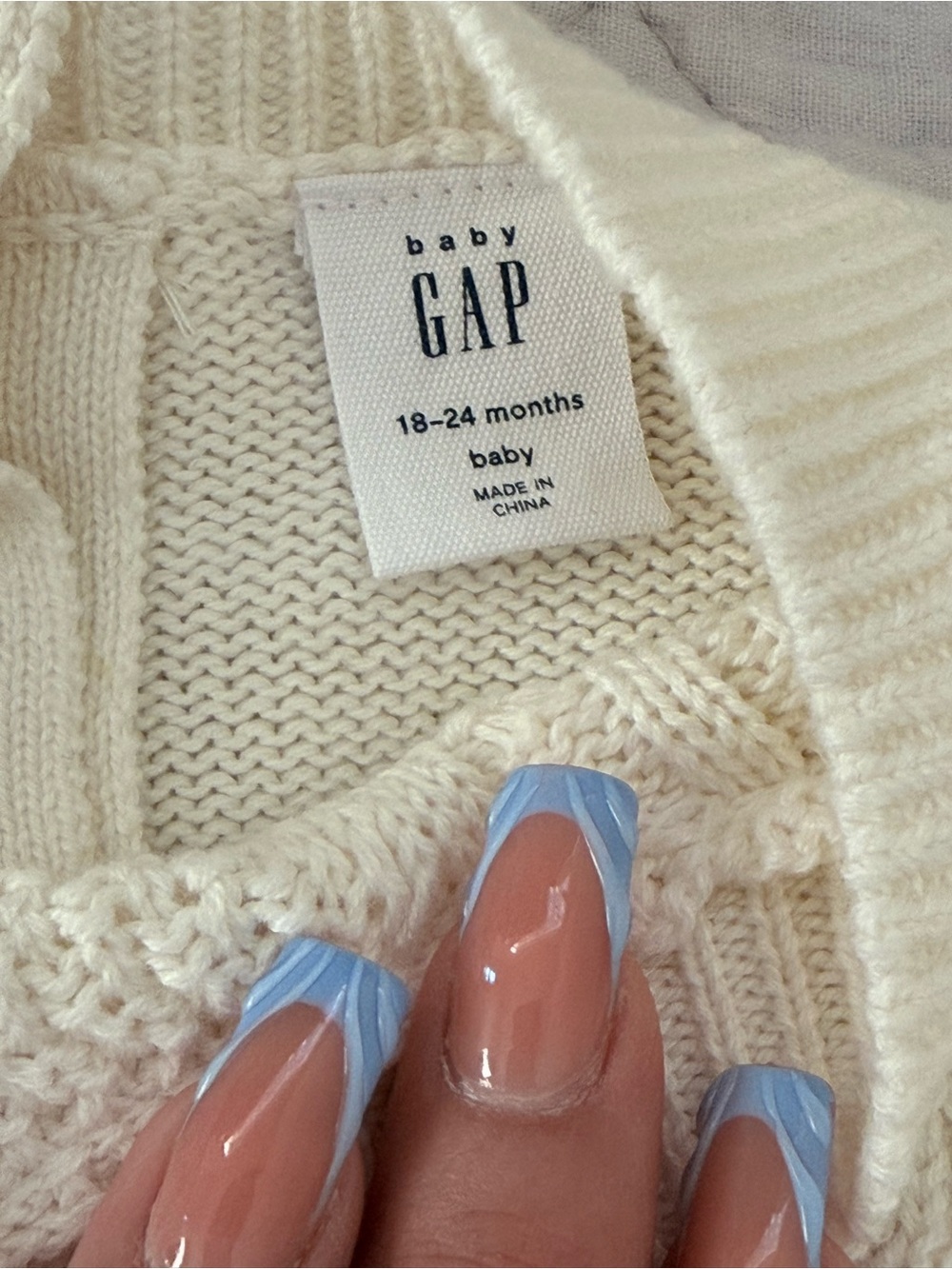 GAP Baby Cream Knit Sweater